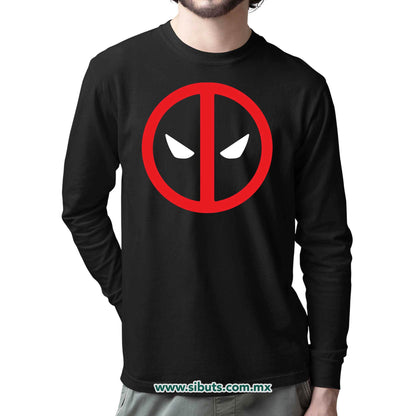 Playera Hombre Manga Larga Deadpool