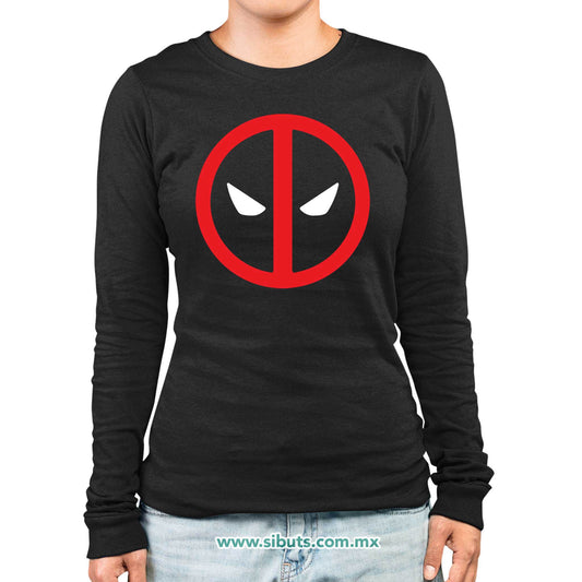 Playera Mujer Manga Larga Deadpool