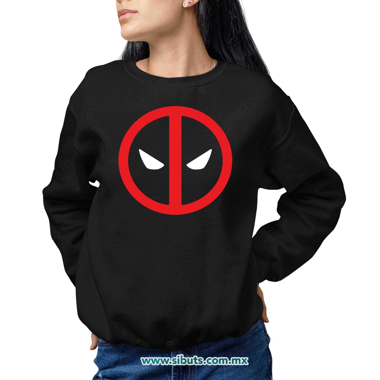 Sudadera Mujer Cuello Redondo Deadpool