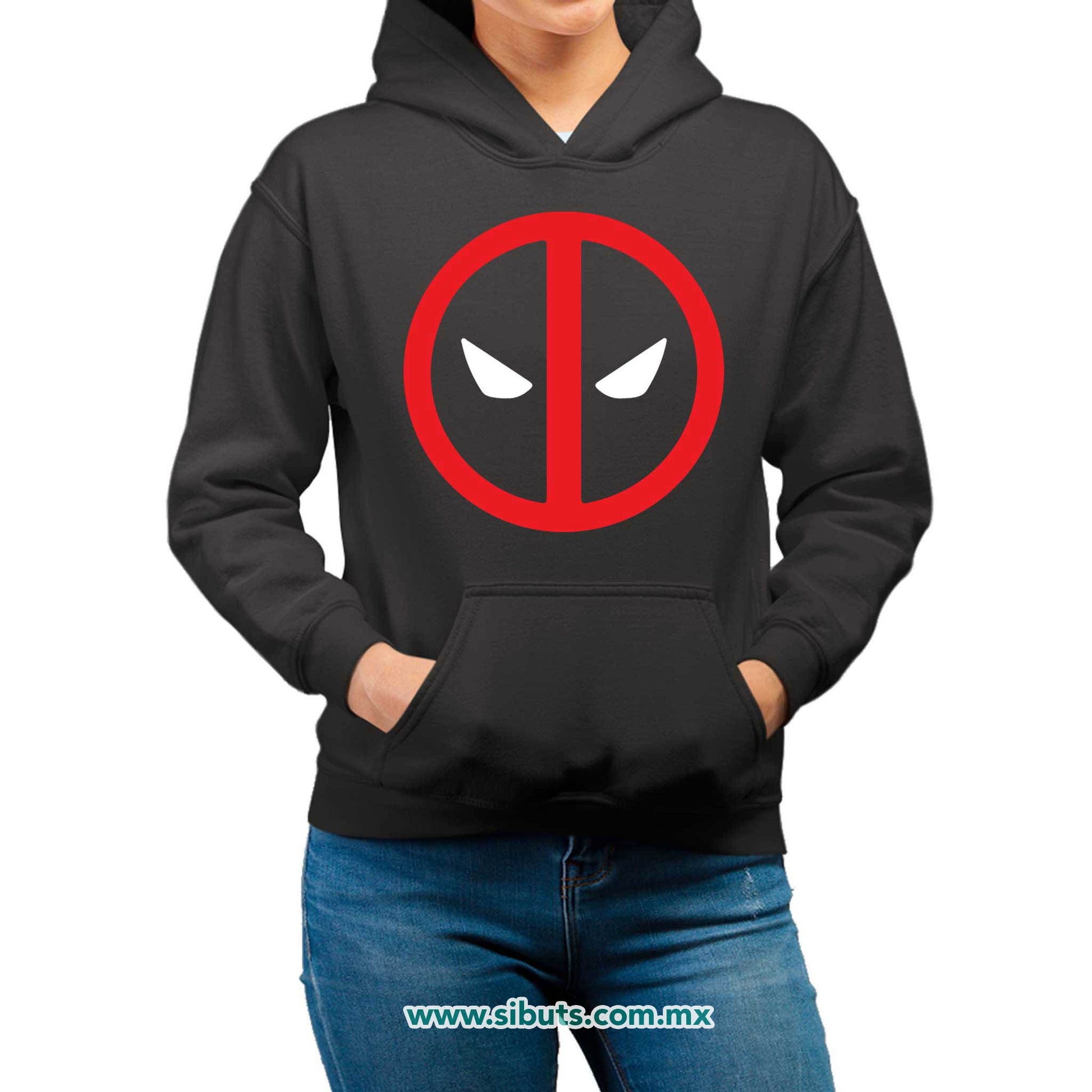 Sudadera Mujer Gorro Deadpool