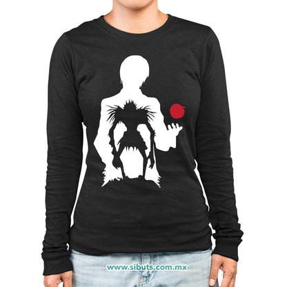 Playera Mujer Manga Larga Anime Death Note Shinigami
