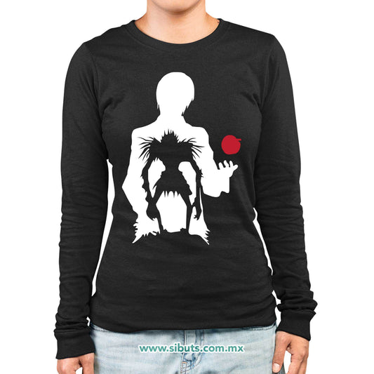 Playera Mujer Manga Larga Anime Death Note Shinigami