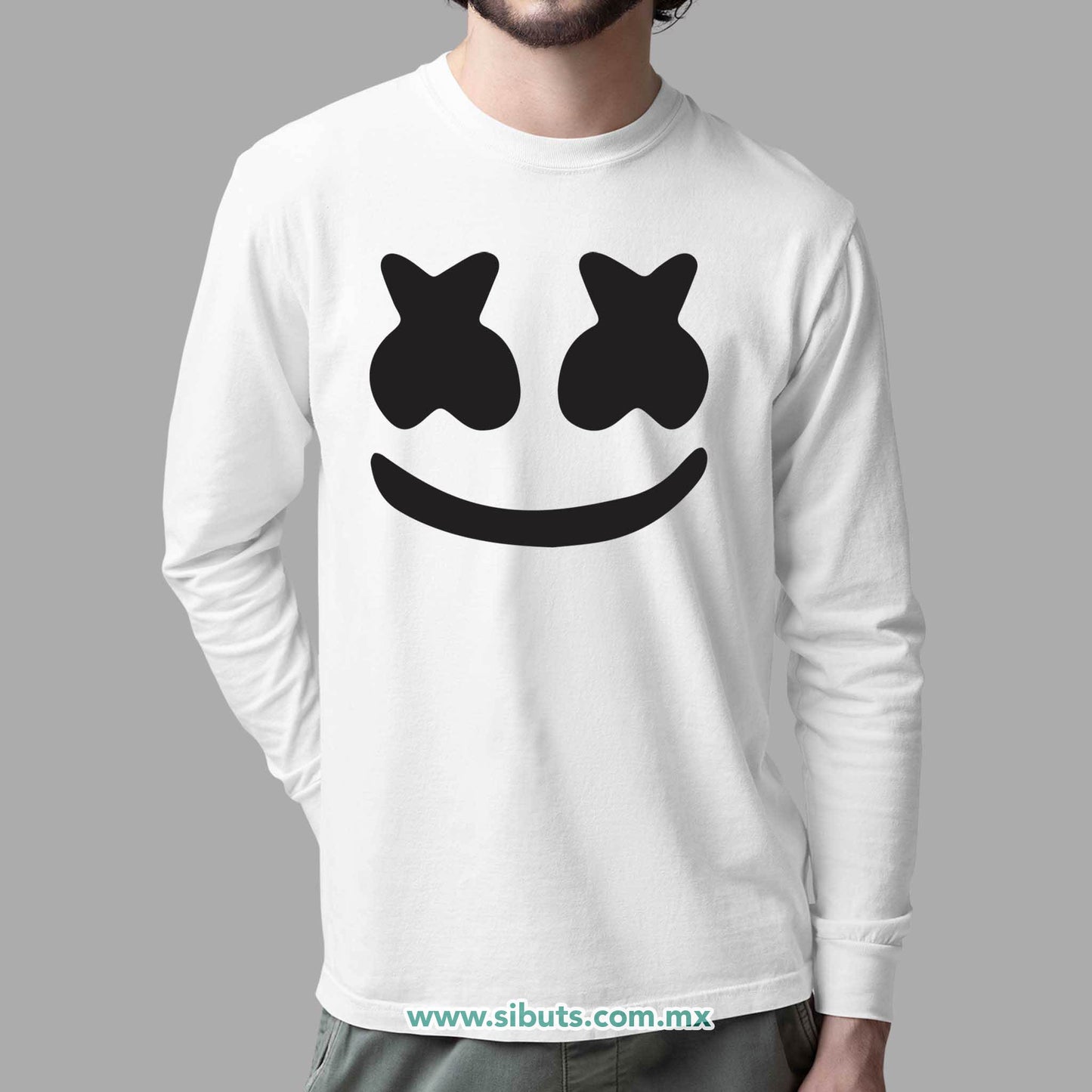 Playera Hombre Manga Larga Dj Marshmello