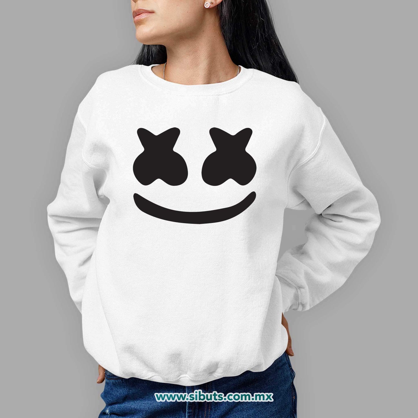 Sudadera Mujer Cuello Redondo Dj Marshmello