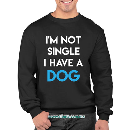 Sudadera Hombre Cuello Redondo No Soy Soltero Tengo Un Perro