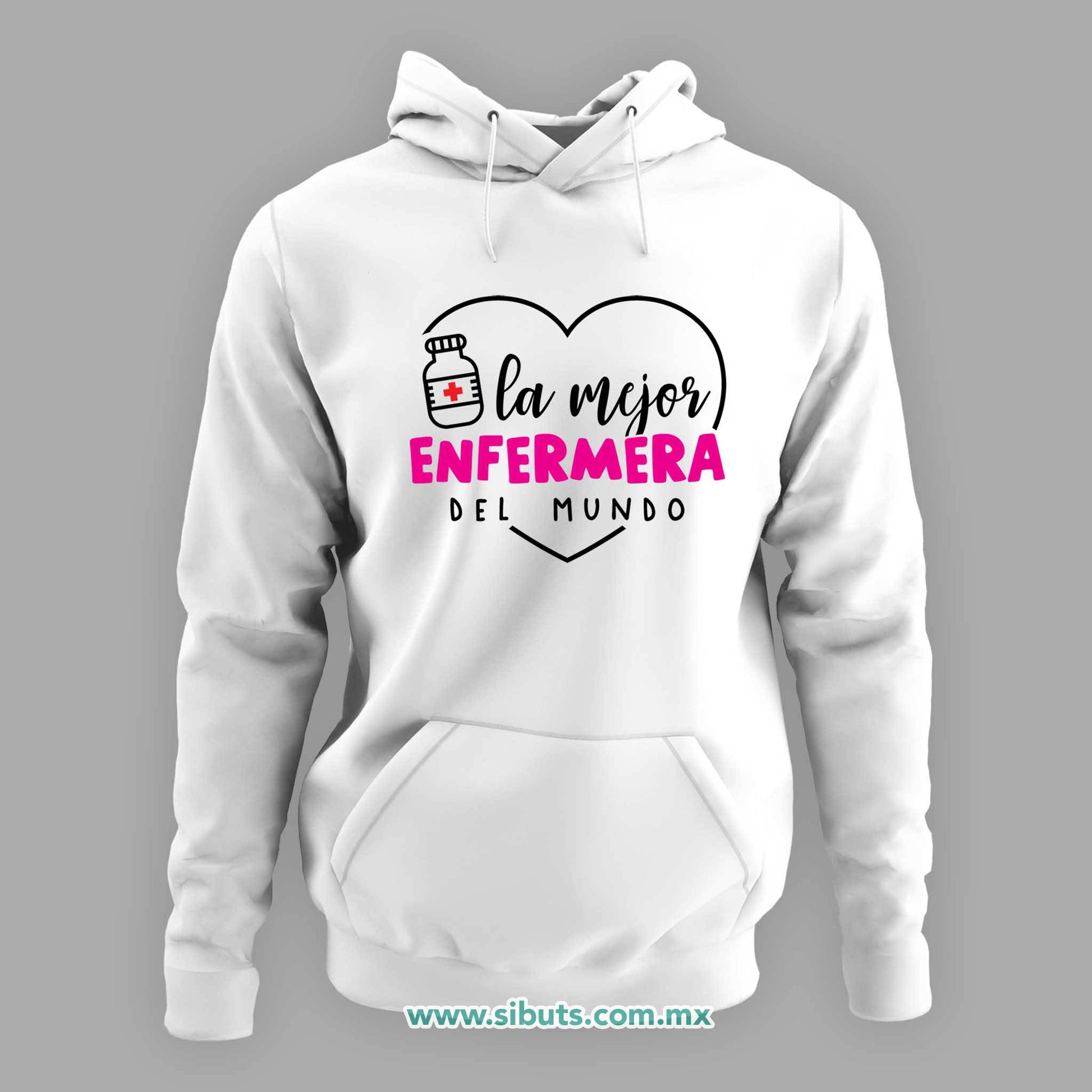 Sudadera Mujer Gorro La Mejor Enfermera del Mundo