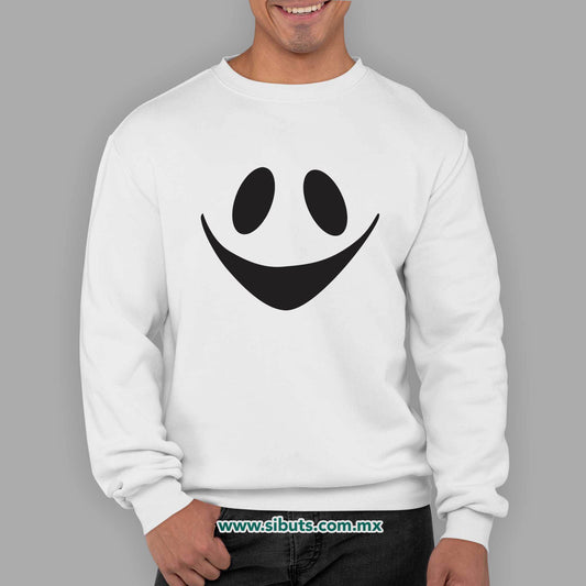 Sudadera Hombre Cuello Redondo Fantasma Feliz