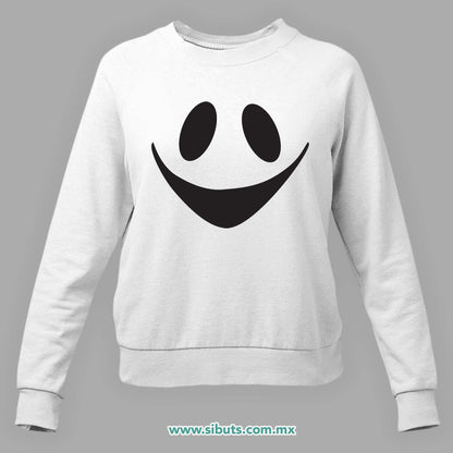 Sudadera Mujer Cuello Redondo Fantasma Feliz