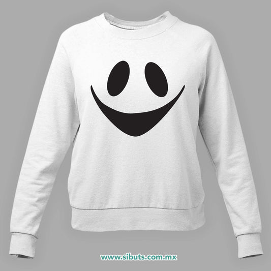 Sudadera Mujer Cuello Redondo Fantasma Feliz