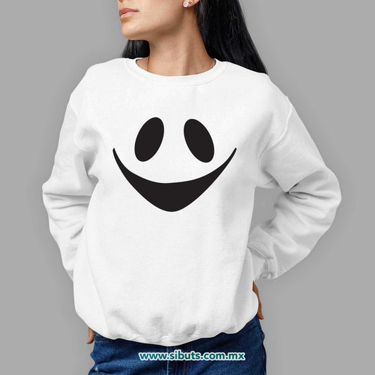 Sudadera Mujer Cuello Redondo Fantasma Feliz