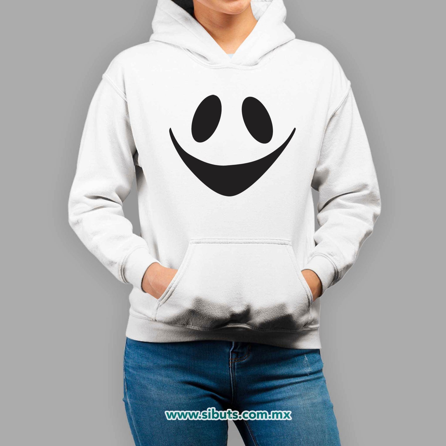 Sudadera Mujer Gorro Fantasma Feliz