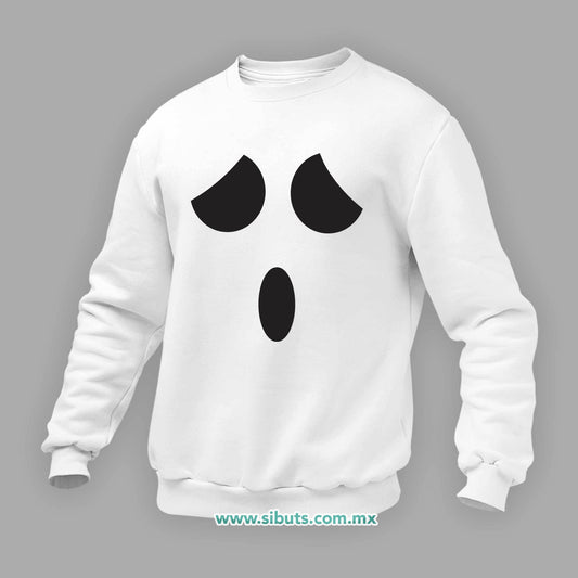 Sudadera Hombre Cuello Redondo Fantasma Sorprendido