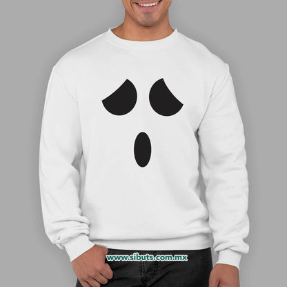 Sudadera Hombre Cuello Redondo Fantasma Sorprendido