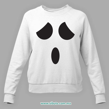 Sudadera Mujer Cuello Redondo Fantasma Sorprendido