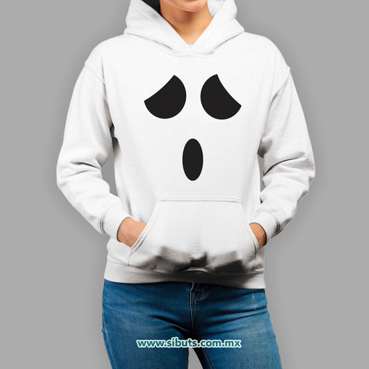 Sudadera Mujer Gorro Fantasma Triste
