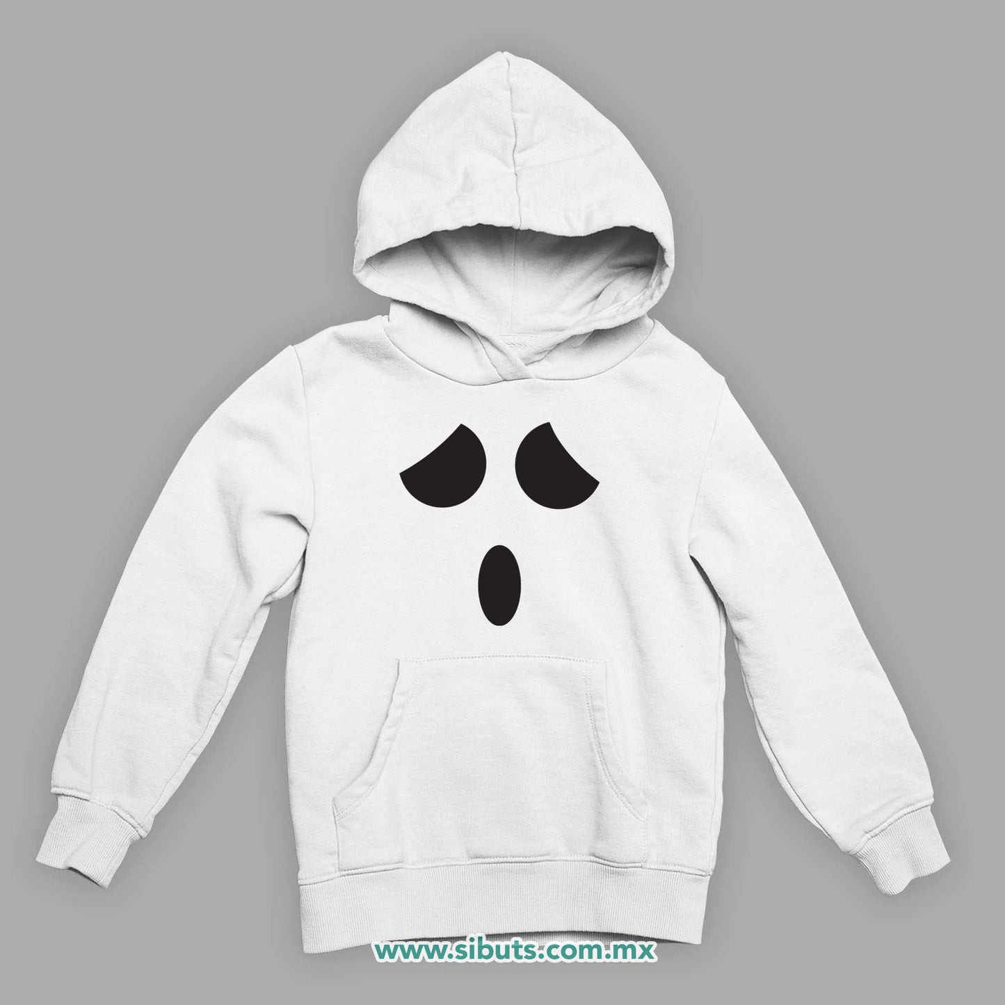 Sudadera Niño Gorro Fantasma Sorprendido