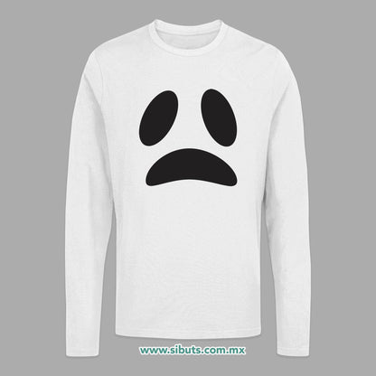 Playera Hombre Manga Larga Fantasma Triste
