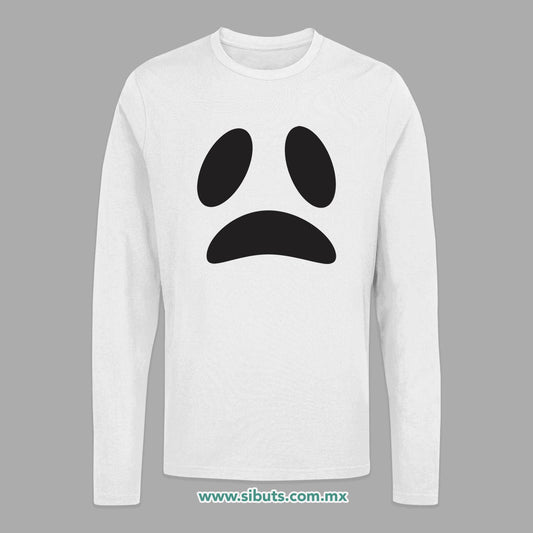 Playera Hombre Manga Larga Fantasma Triste