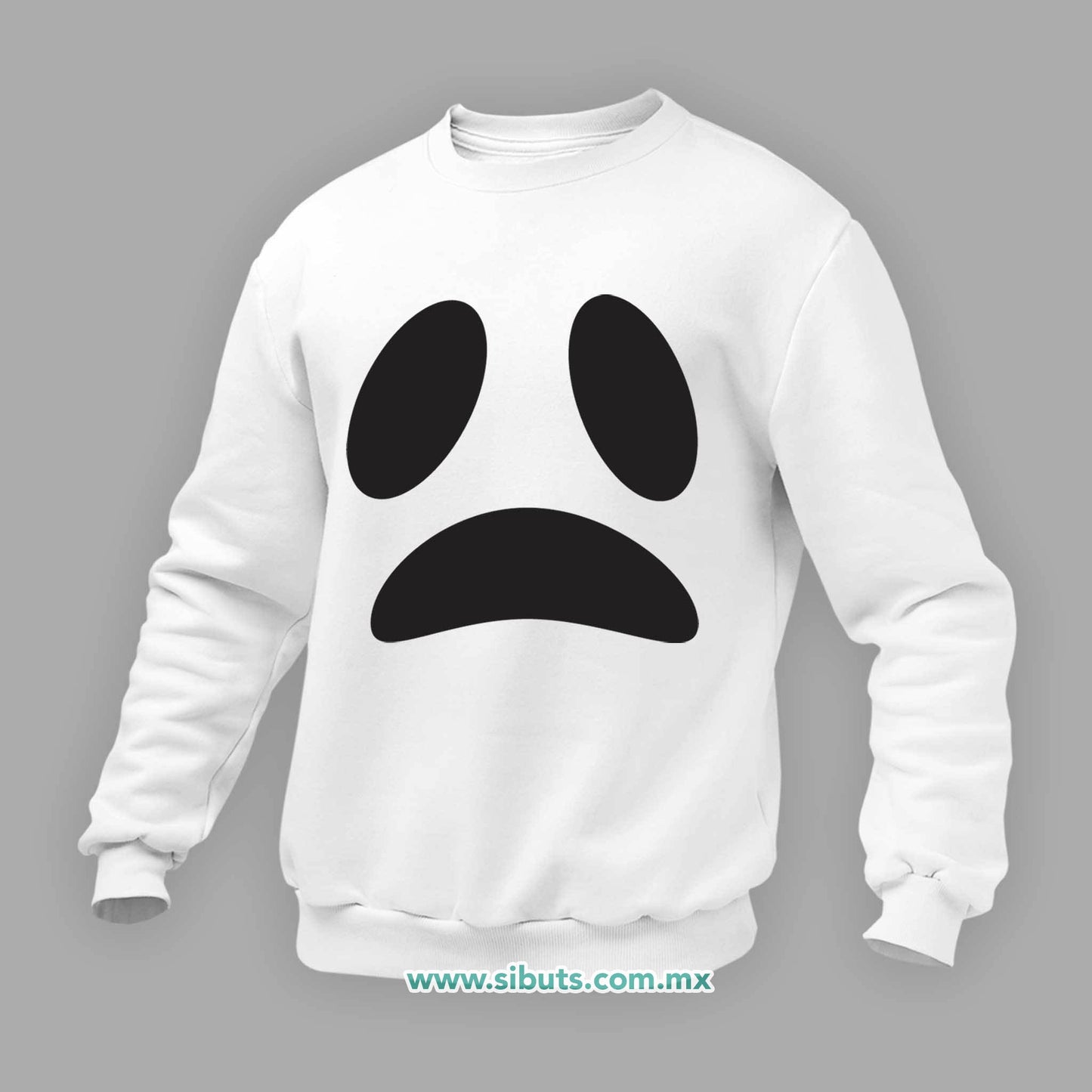 Sudadera Hombre Cuello Redondo Fantasma Triste