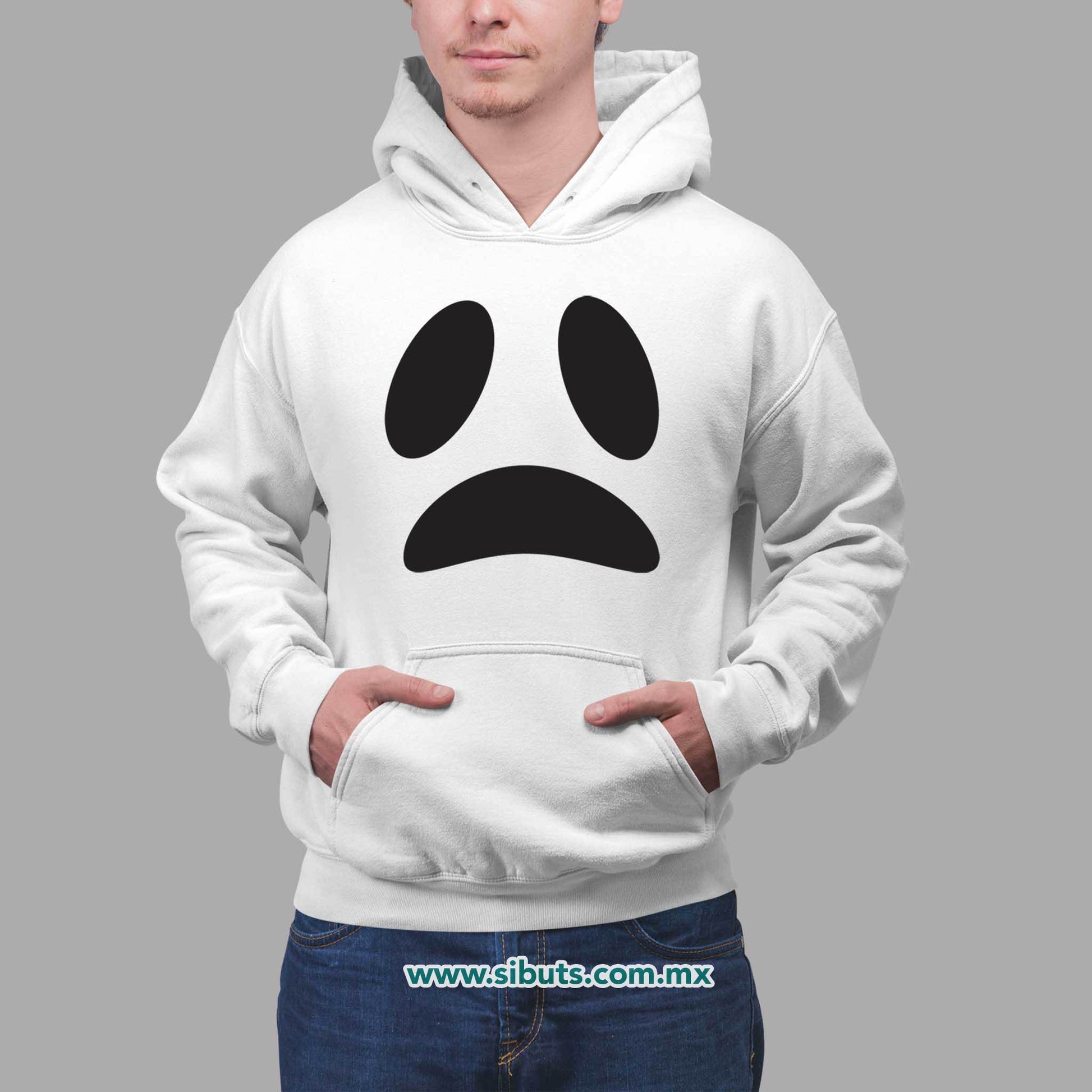 Sudadera Hombre Gorro Fantasma Triste