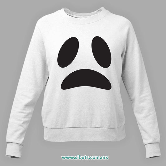 Sudadera Mujer Cuello Redondo Fantasma Triste