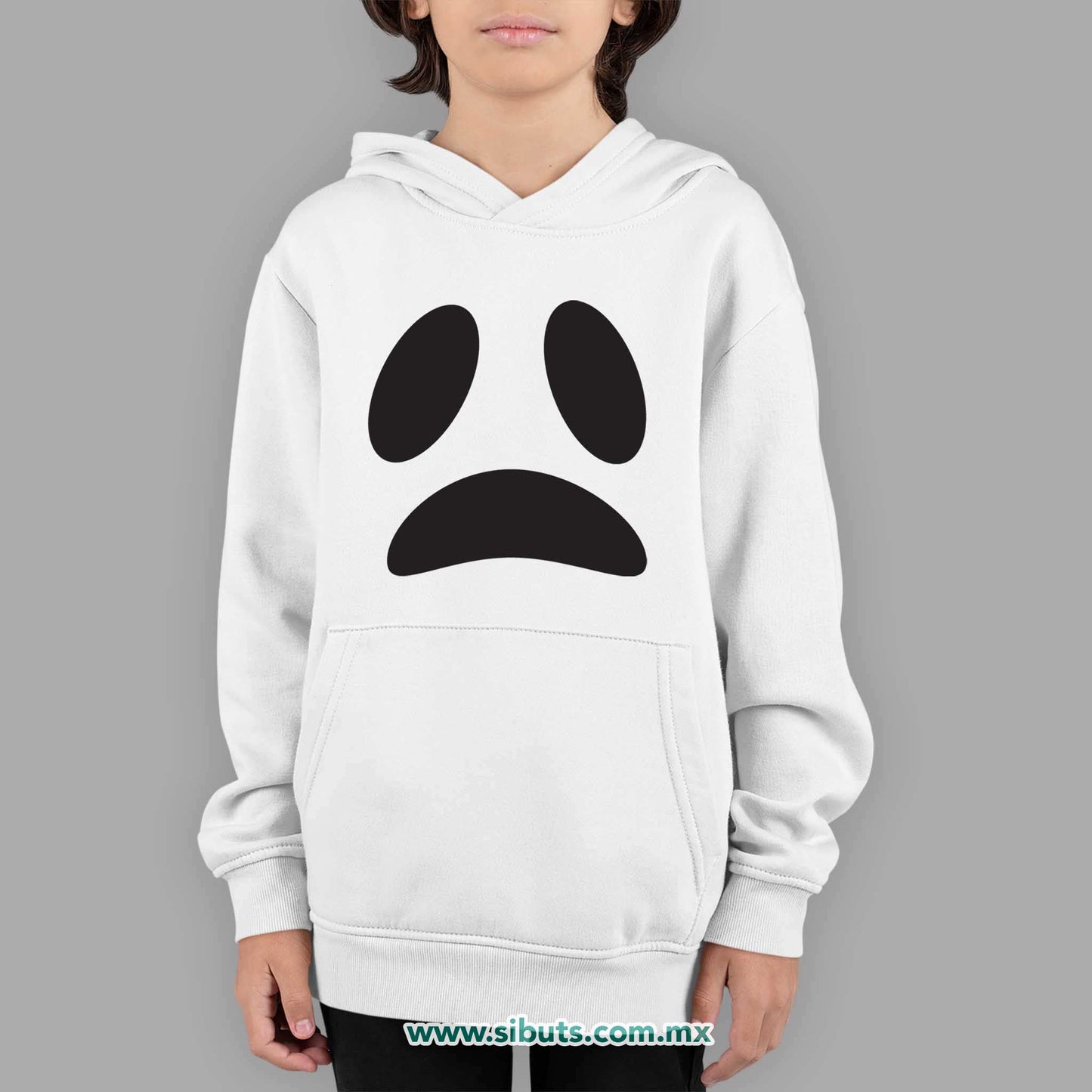 Sudadera Niño Gorro Fantasma Triste