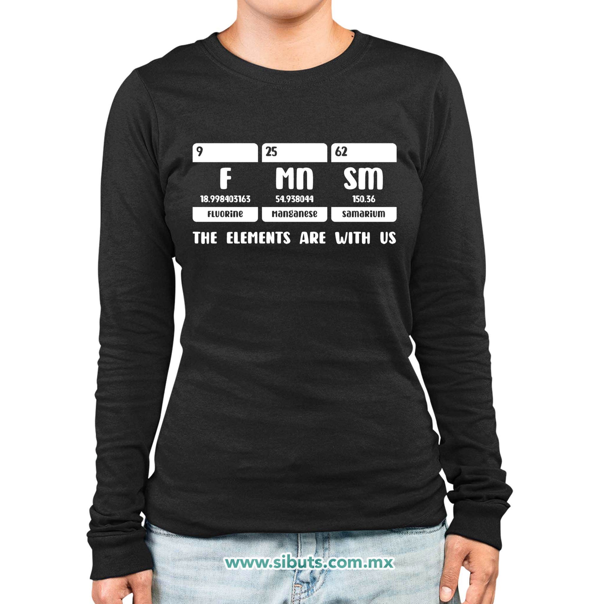 Playera Mujer Manga Larga Fórmula Feminista