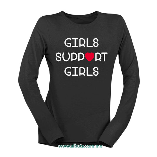 Playera Mujer Manga Larga Fórmula Girls Support Girls