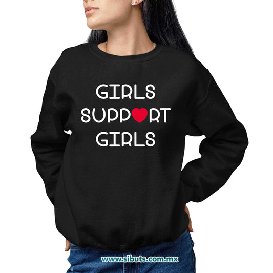 Sudadera Mujer Cuello Redondo Fórmula Girls Support Girls