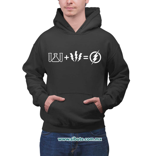 Sudadera Hombre Gorro Flash Símbolos