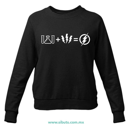 Sudadera Mujer Cuello Redondo Flash Símbolos