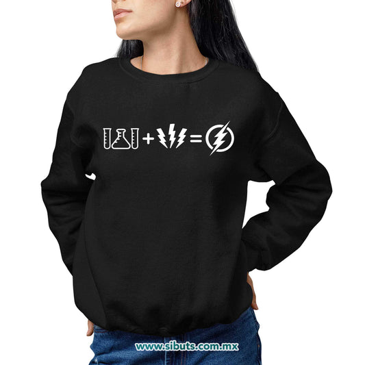Sudadera Mujer Cuello Redondo Flash Símbolos