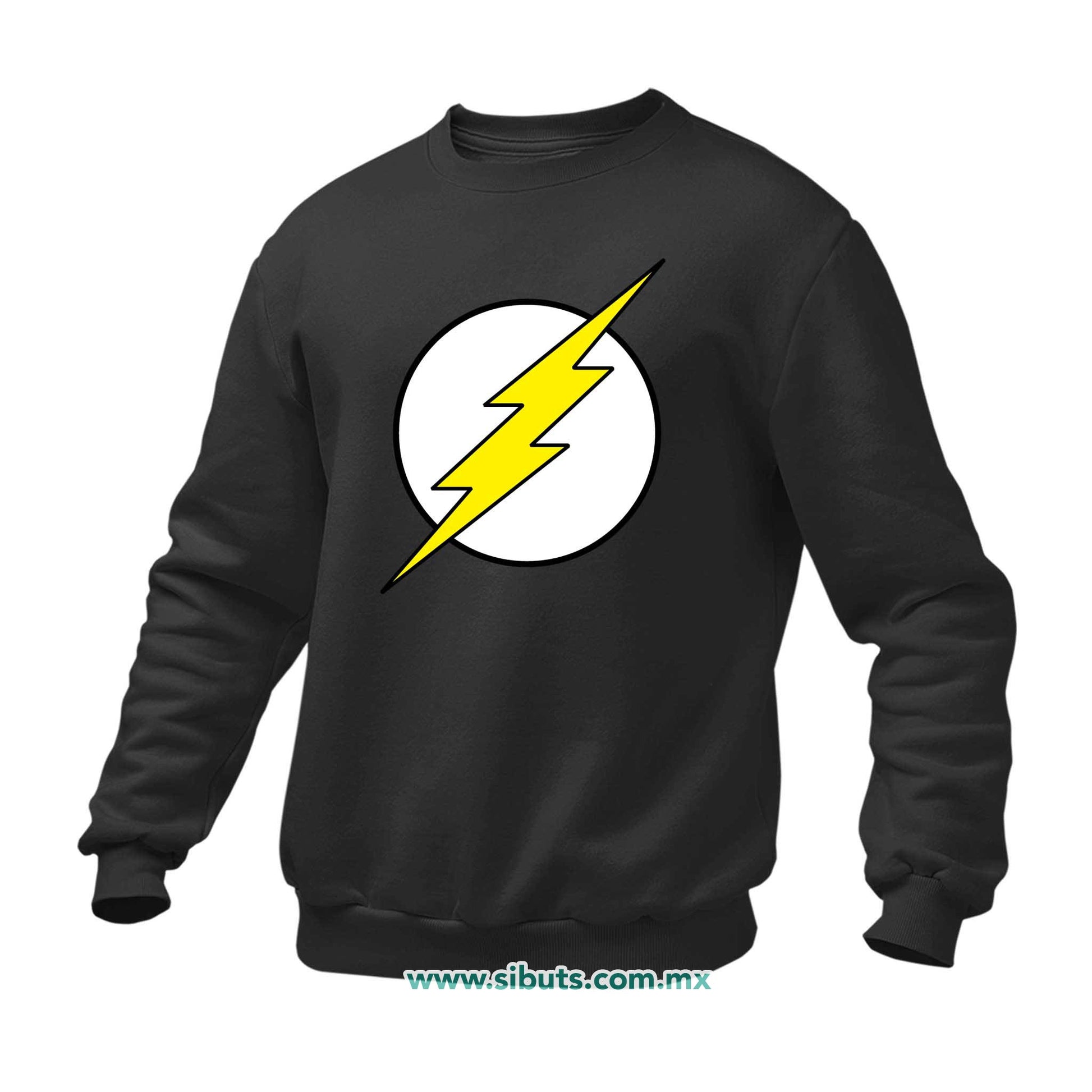 Sudadera Hombre Cuello Redondo Símbolo Flash