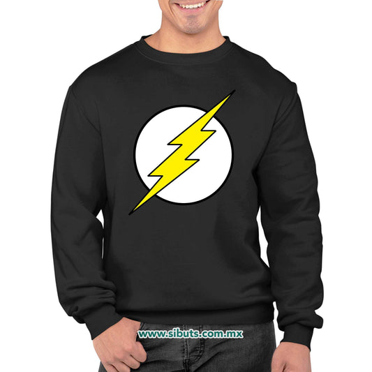 Sudadera Hombre Cuello Redondo Símbolo Flash