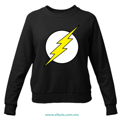 Sudadera Mujer Cuello Redondo Símbolo Flash