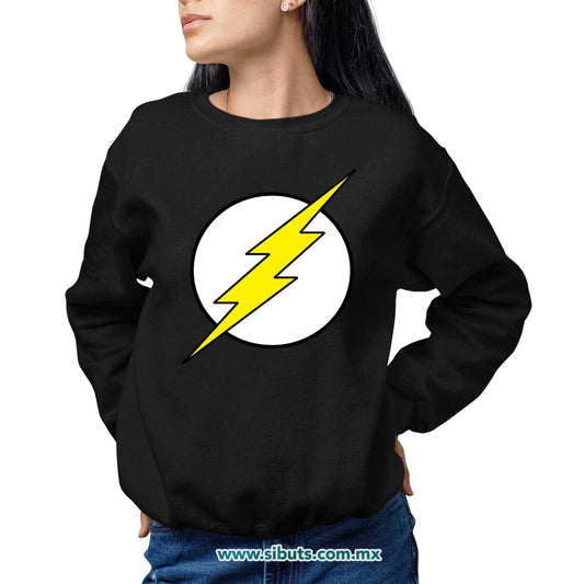Sudadera Mujer Cuello Redondo Símbolo Flash