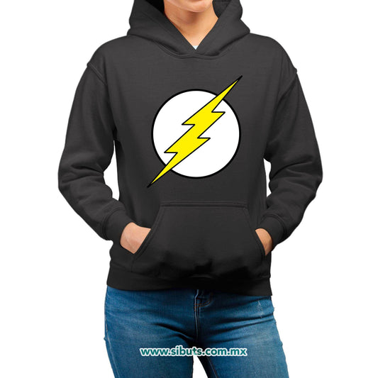 Sudadera Mujer Gorro Símbolo Flash