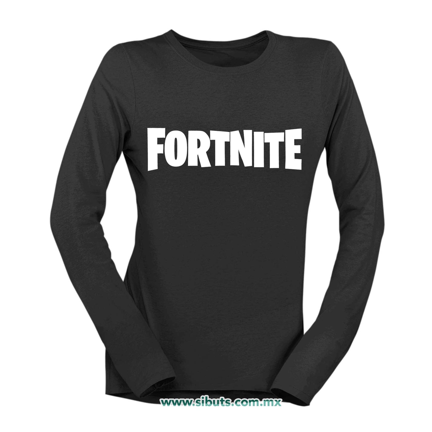 Playera Mujer Manga Larga Fortnite