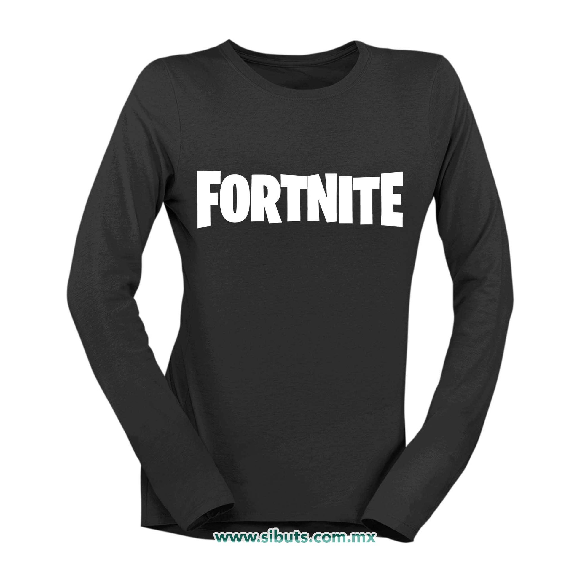Playera Mujer Manga Larga Fortnite