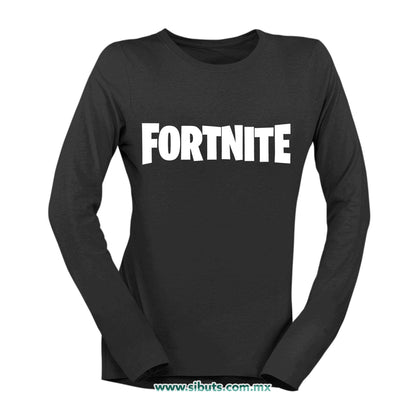 Playera Mujer Manga Larga Fortnite