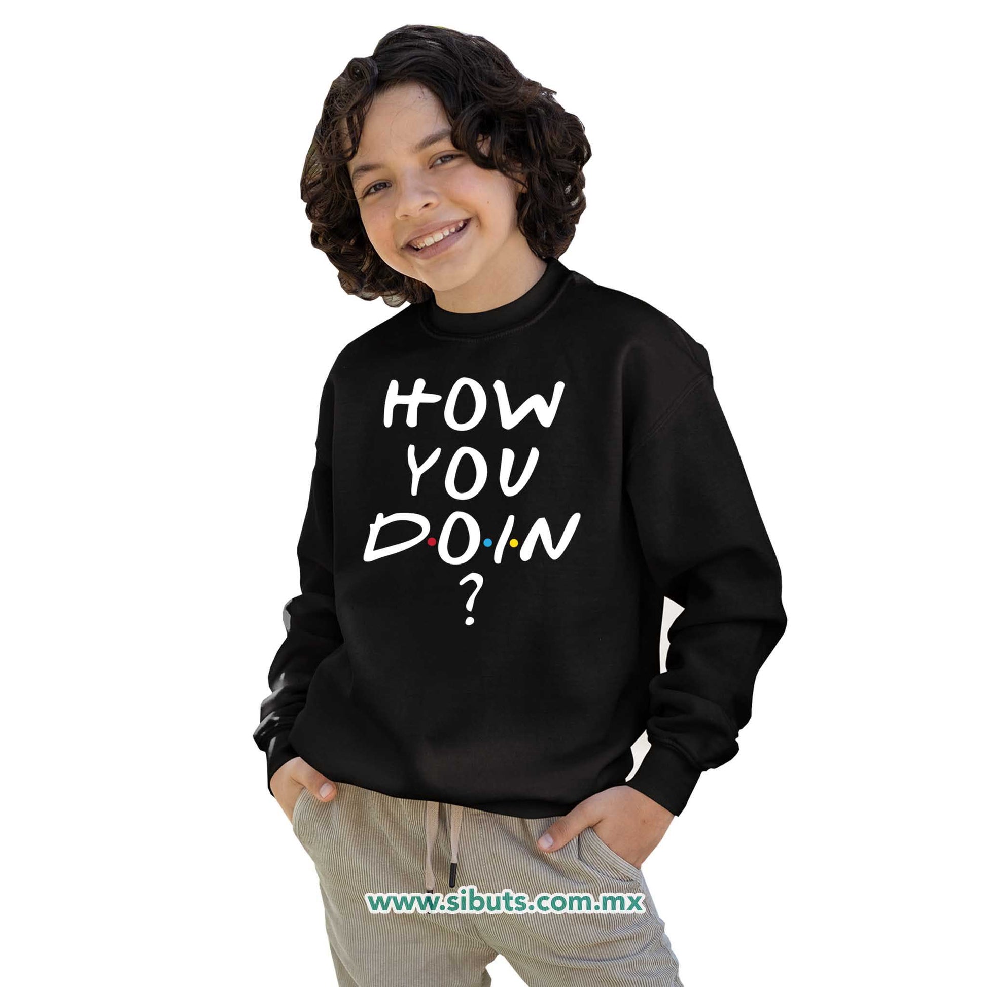 Sudadera Niña Cuello Redondo Friends How You Doin?