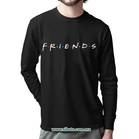 Playera Hombre Manga Larga Serie Friends