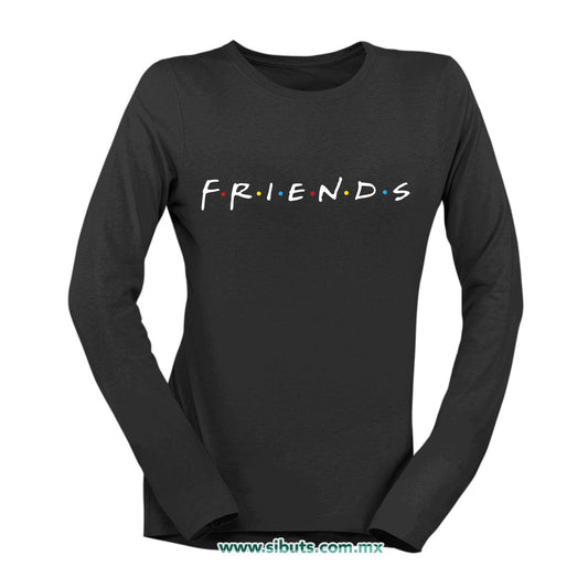 Playera Mujer Manga Larga Serie Friends