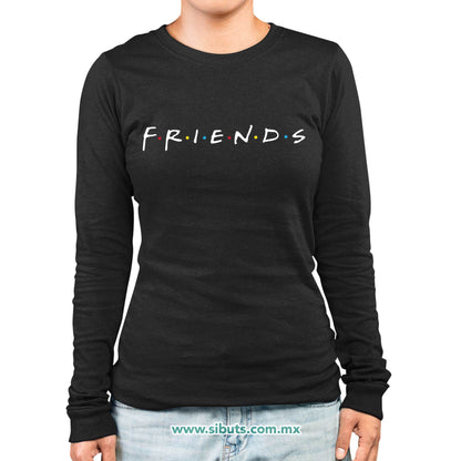 Playera Mujer Manga Larga Serie Friends