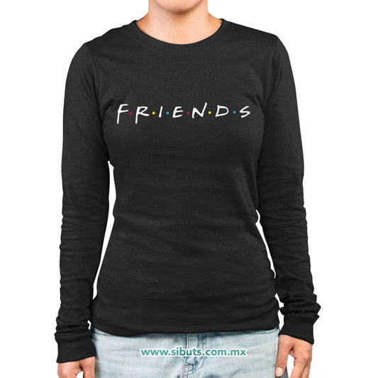 Playera Mujer Manga Larga Serie Friends