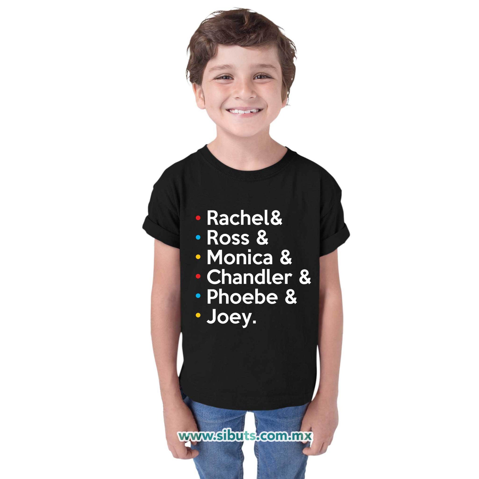 Playera Niña Friends Joey Rachel Monica Phoebe Ross Chandler