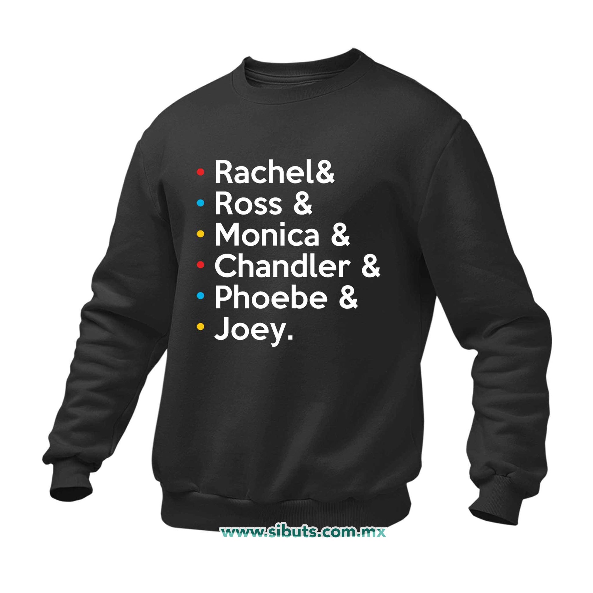 Sudadera Hombre Cuello Redondo Friends Joey Rachel Monica Phoebe Ross Chandler