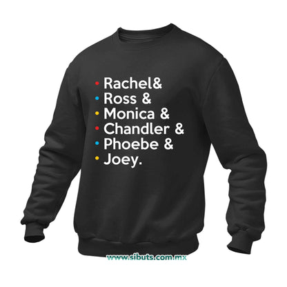 Sudadera Hombre Cuello Redondo Friends Joey Rachel Monica Phoebe Ross Chandler