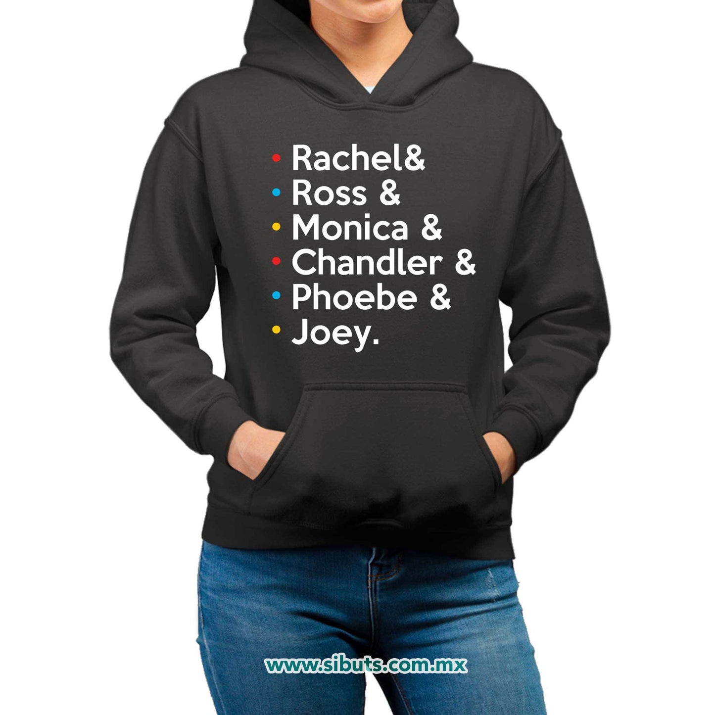 Sudadera Mujer Gorro Friends Joey Rachel Monica Phoebe Ross Chandler