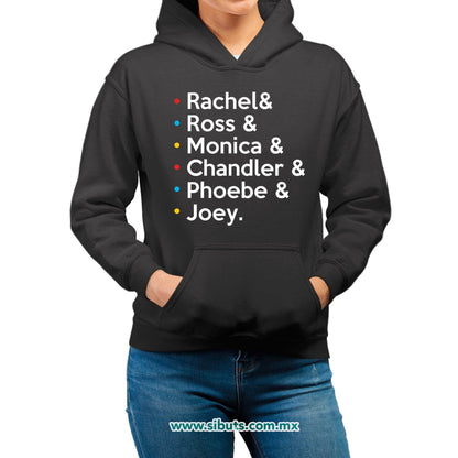 Sudadera Mujer Gorro Friends Joey Rachel Monica Phoebe Ross Chandler